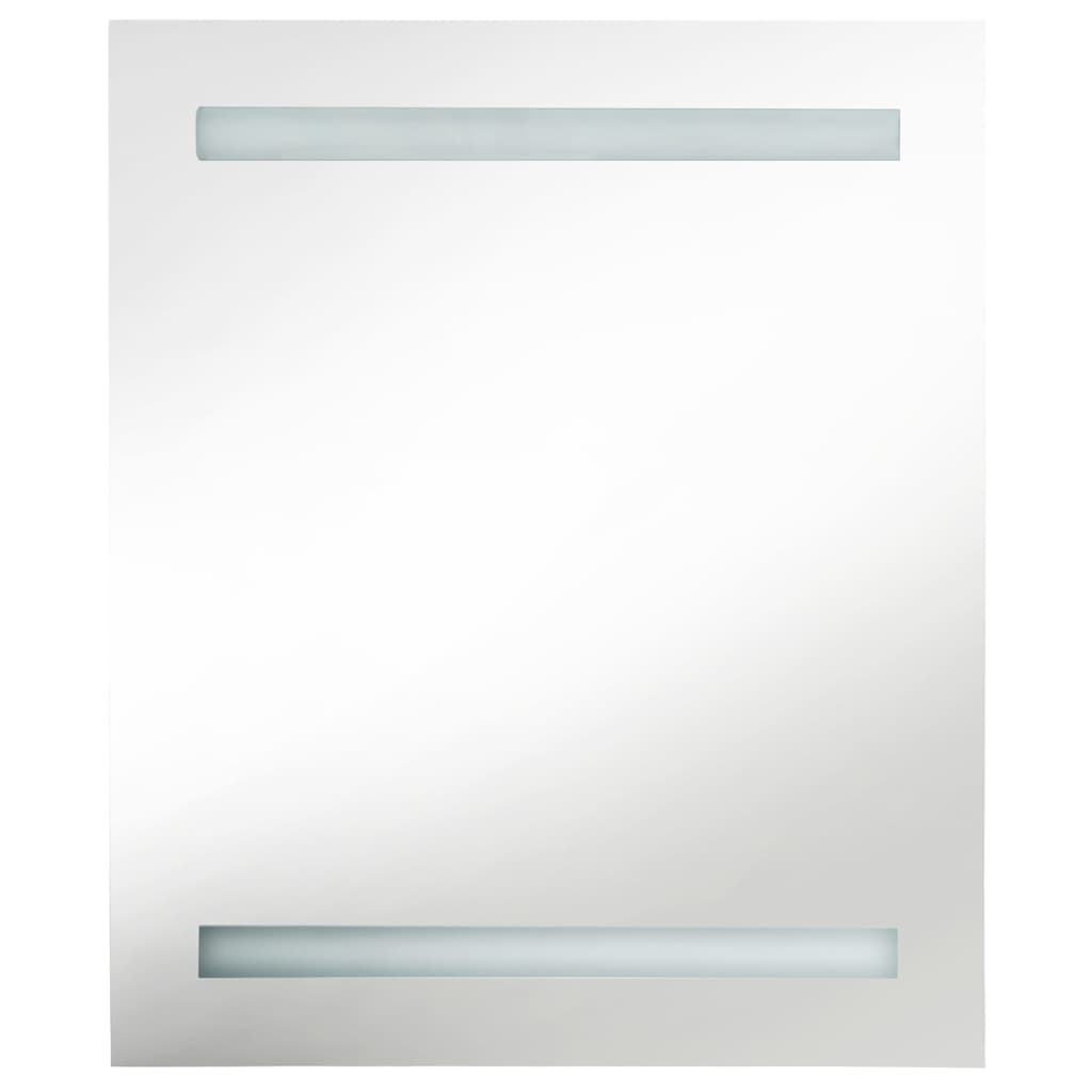 vidaXL Armoire de salle de bain à miroir LED anthracite 50x14x60 cm