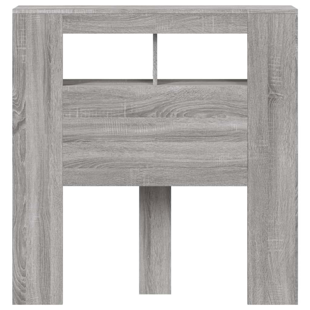 vidaXL Tête de lit à LED sonoma gris 100x18,5x103,5 cm bois ingénierie