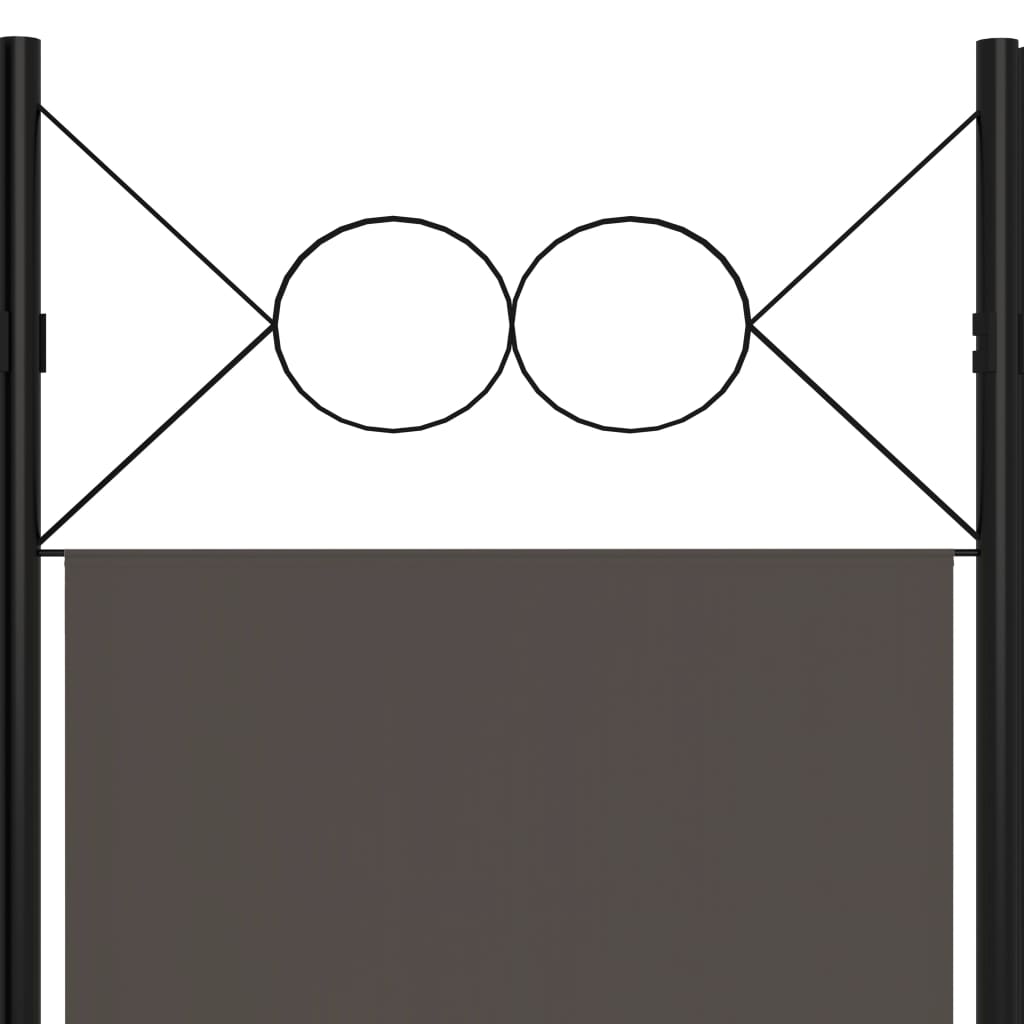 vidaXL Cloison de séparation 3 panneaux Anthracite 120x180 cm