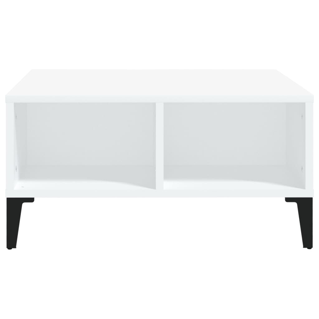 vidaXL Table basse blanc 60x60x30 cm bois d'ingénierie