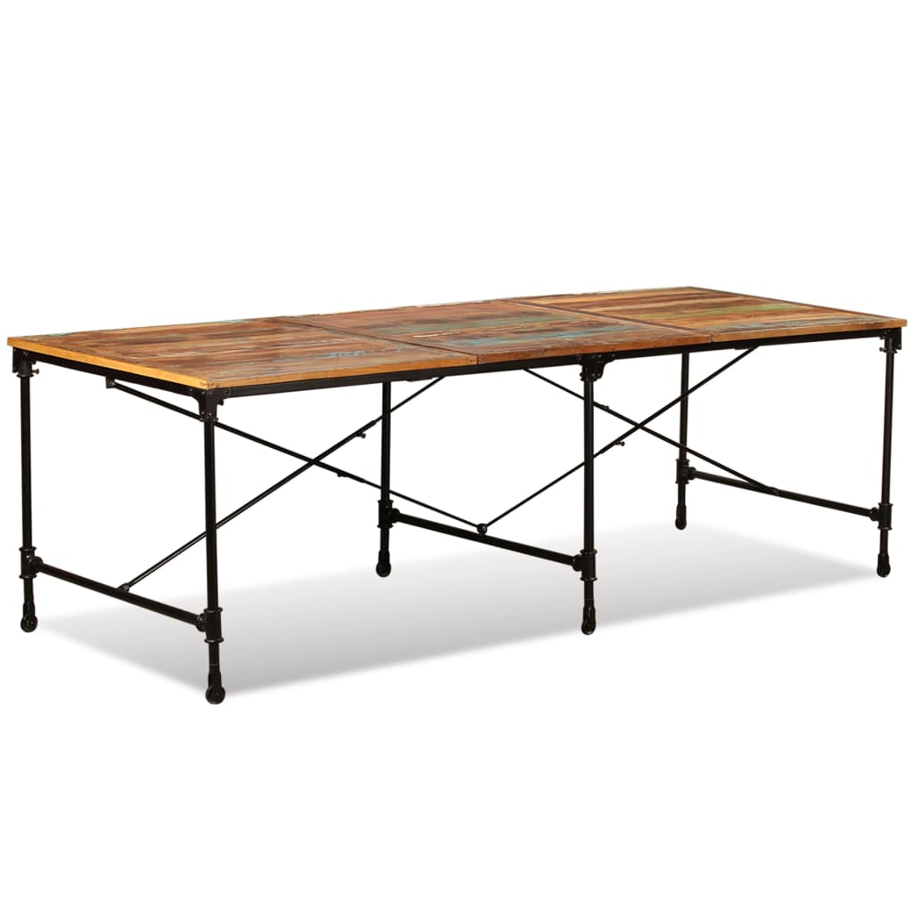 vidaXL Table de salle à manger Bois de récupération massif 240 cm
