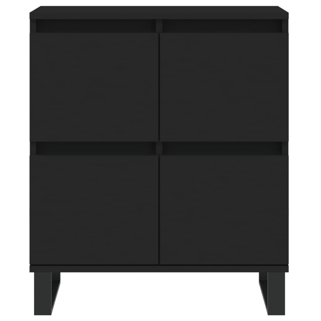 vidaXL Buffets 3 pcs noir bois d'ingénierie