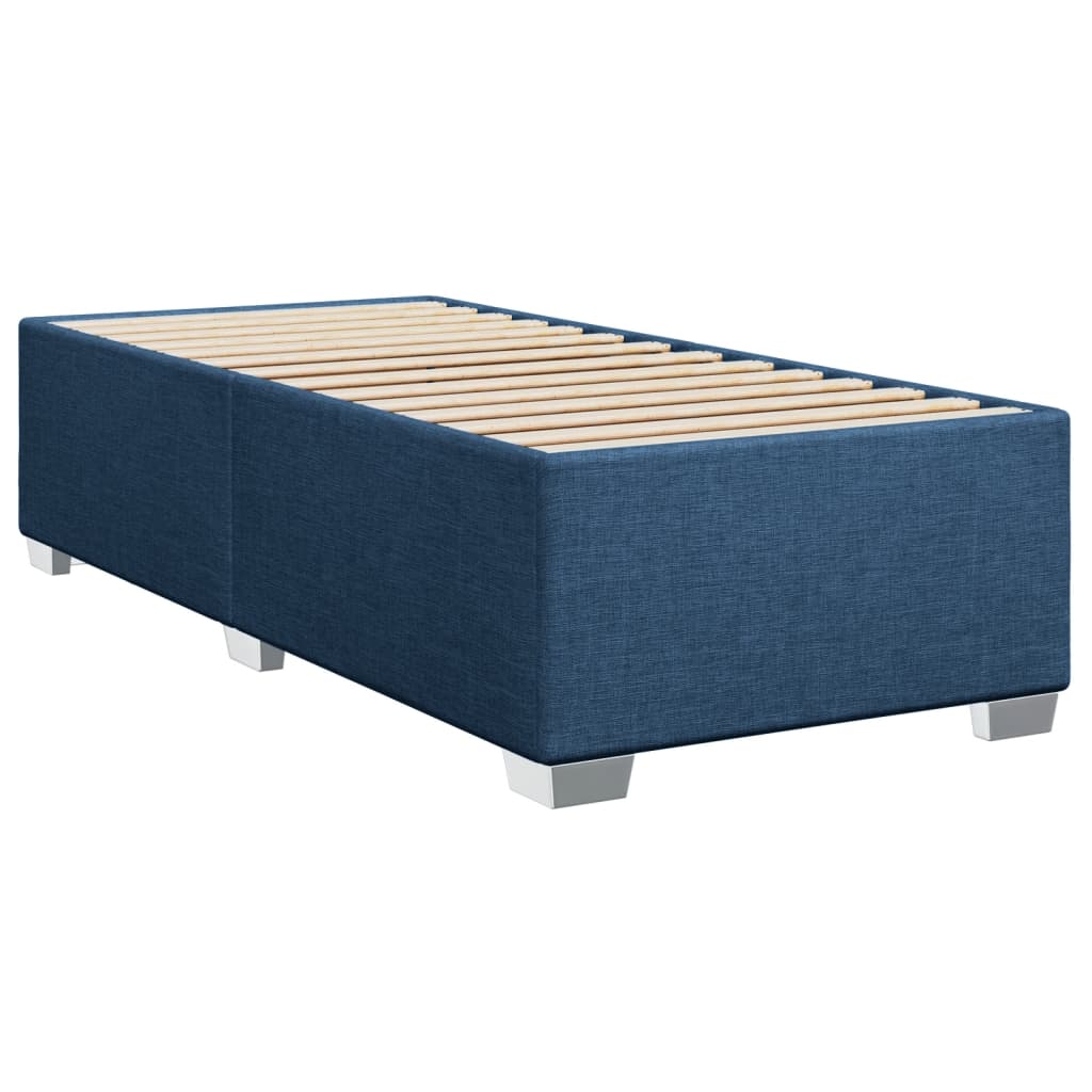 vidaXL Cadre de lit sans matelas bleu 90x190 cm tissu