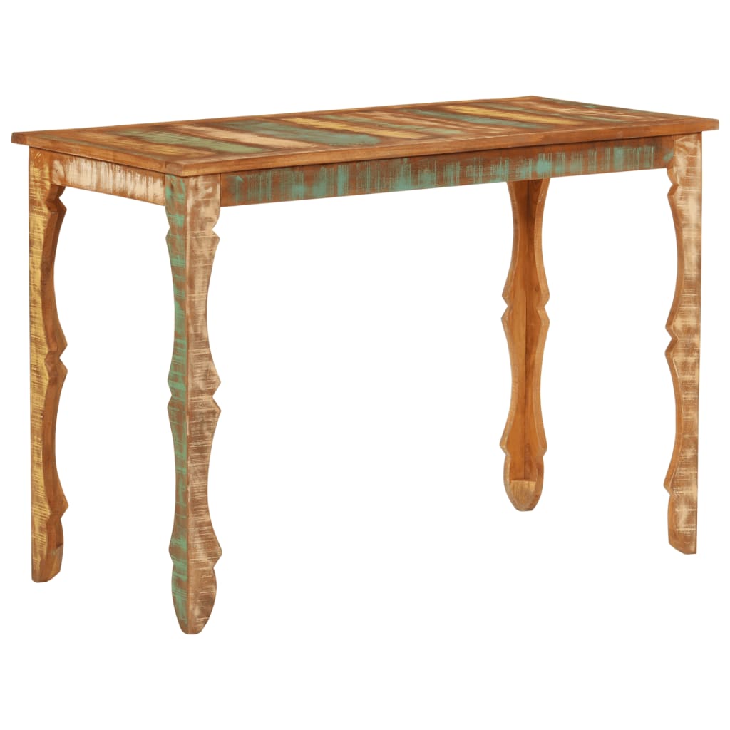 vidaXL Table à manger 110x52x76 cm bois massif de récupération