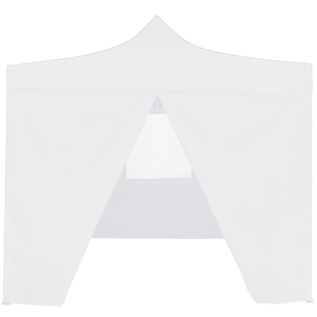 vidaXL Tente de réception pliable avec 4 parois 3x3 m Acier Blanc