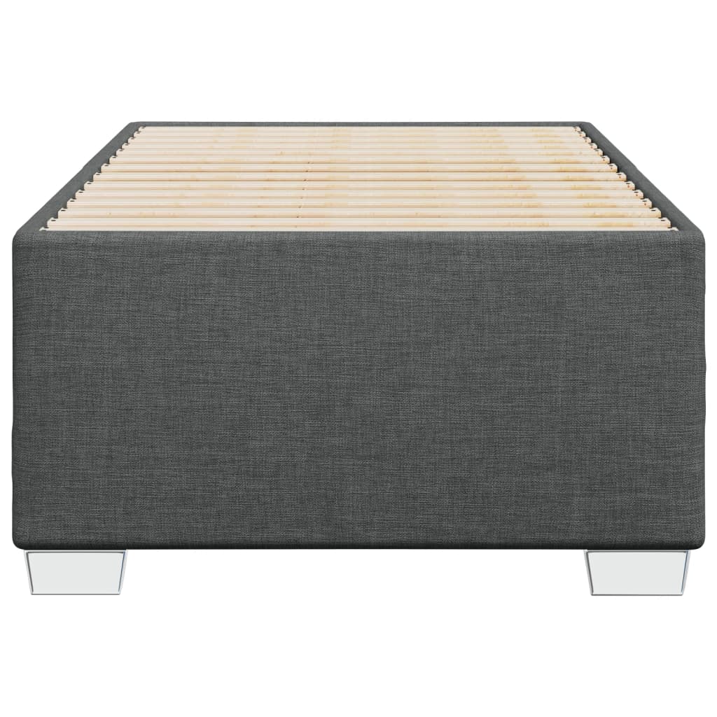 vidaXL Cadre de lit sans matelas gris foncé 90x200 cm tissu