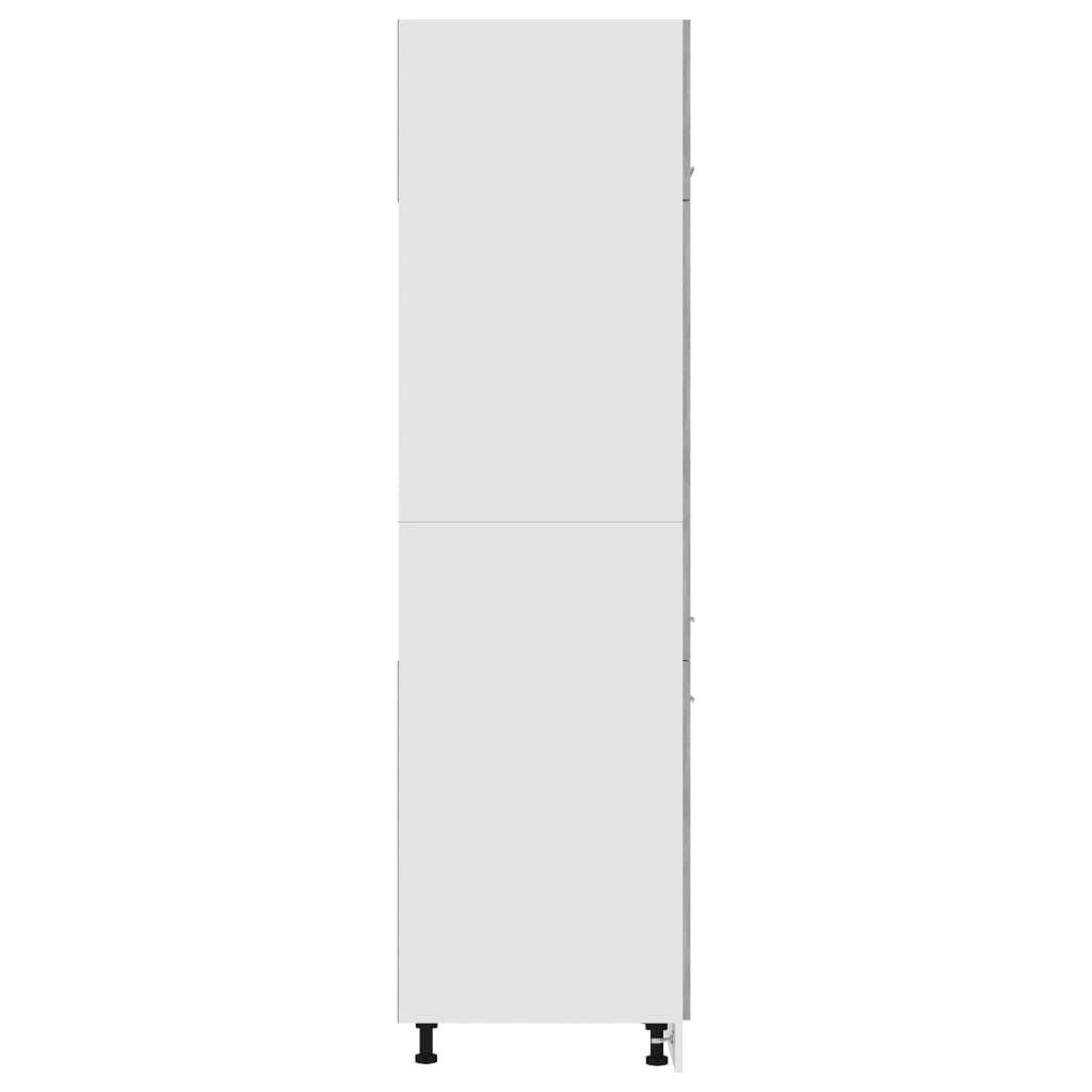 vidaXL Armoire de réfrigérateur Gris béton 60x57x207 cm Aggloméré