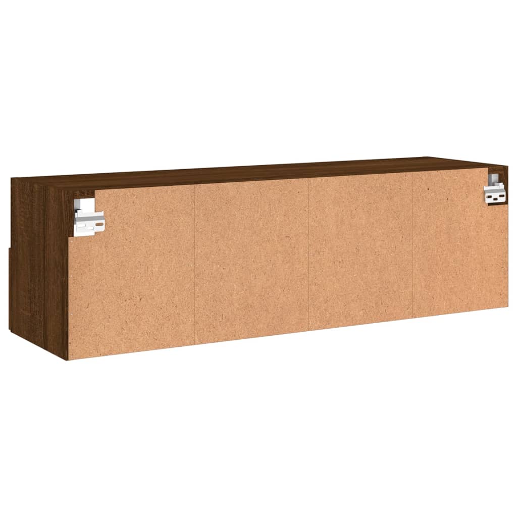 vidaXL Meuble TV mural chêne marron 100x30x30 cm bois d'ingénierie