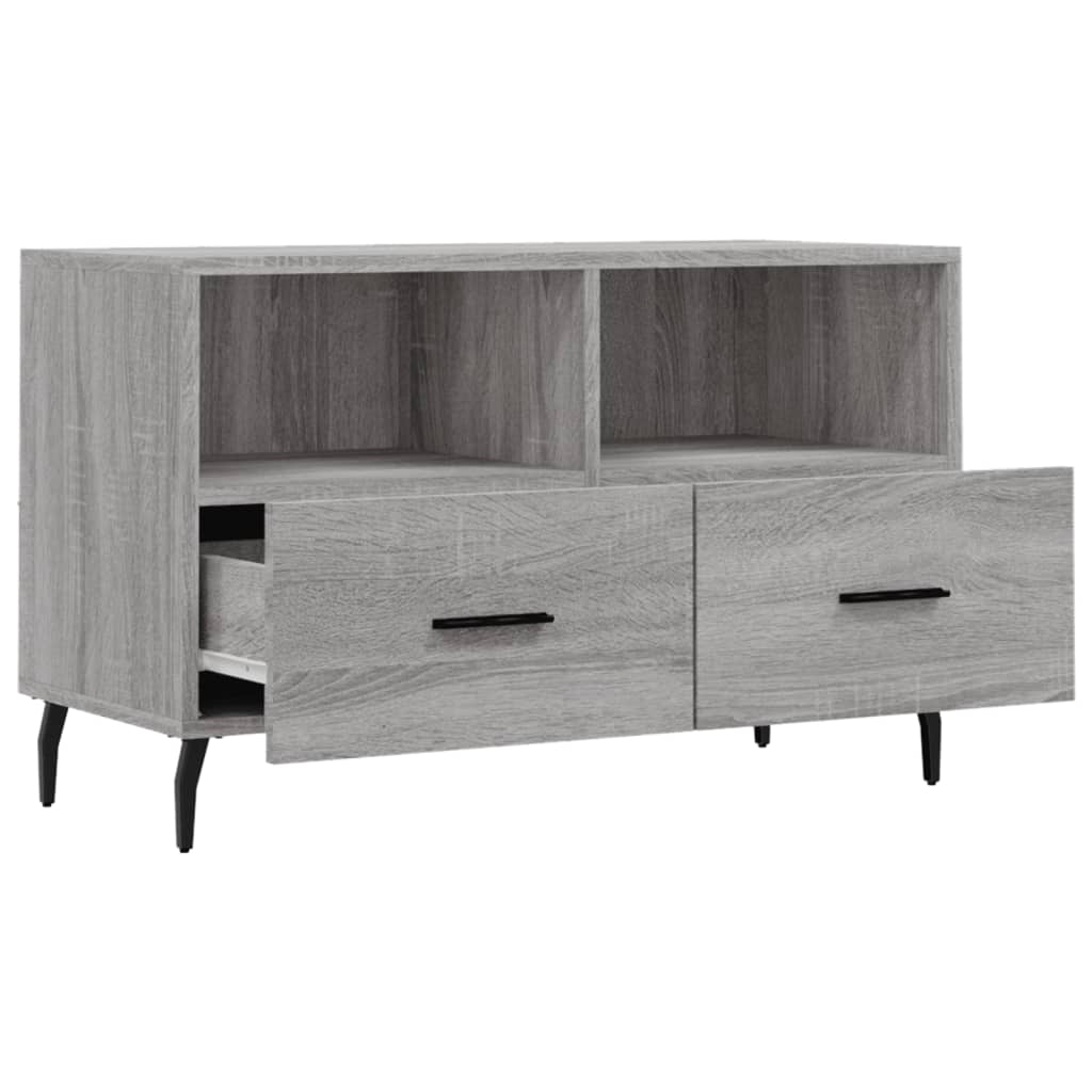 vidaXL Meuble TV Sonoma gris 80x36x50 cm Bois d'ingénierie