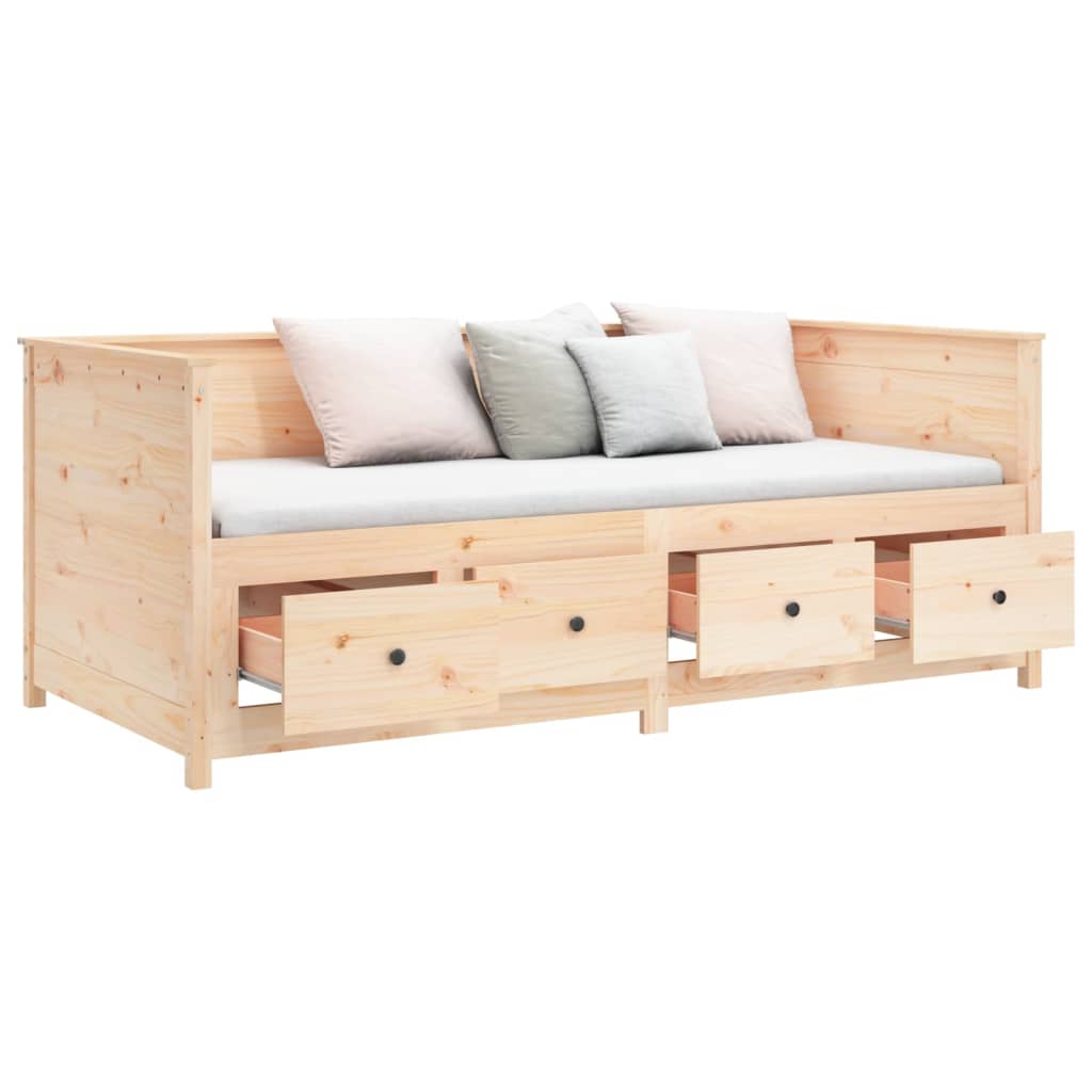 vidaXL Lit de jour sans matelas 90x200 cm bois de pin massif