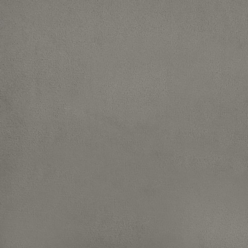 vidaXL Tête de lit Gris clair 90x7x78/88 cm Velours