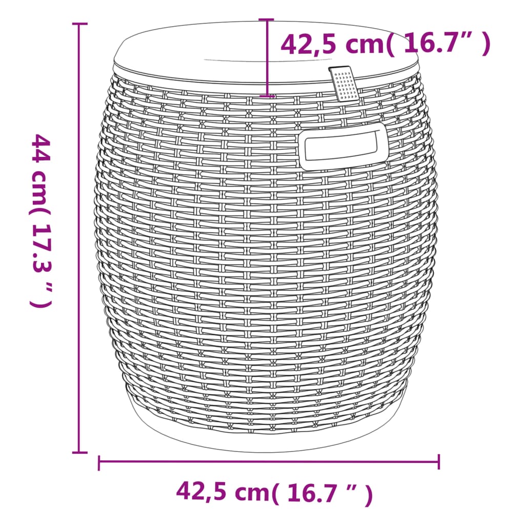 vidaXL Boîte de rangement de jardin 4 en 1 marron clair polypropylène