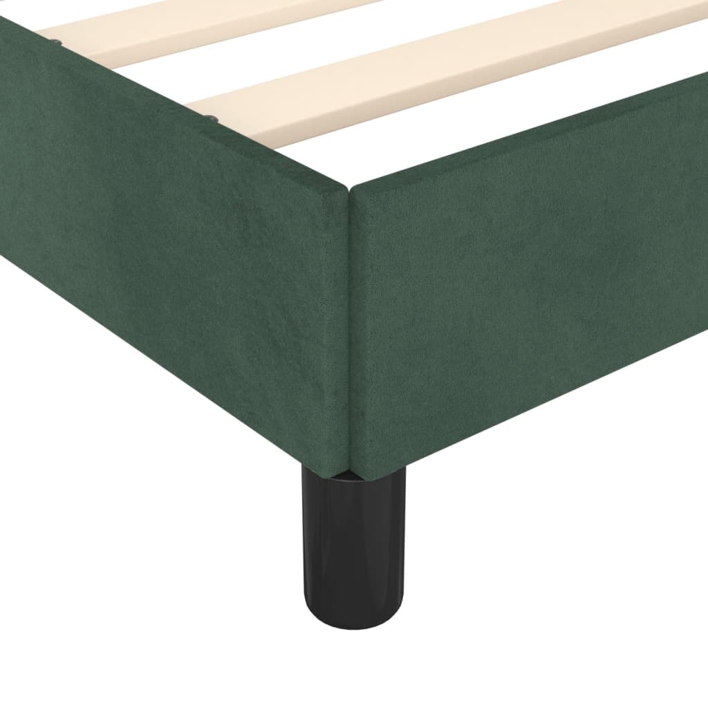 vidaXL Cadre de lit Vert foncé 160x200 cm Velours