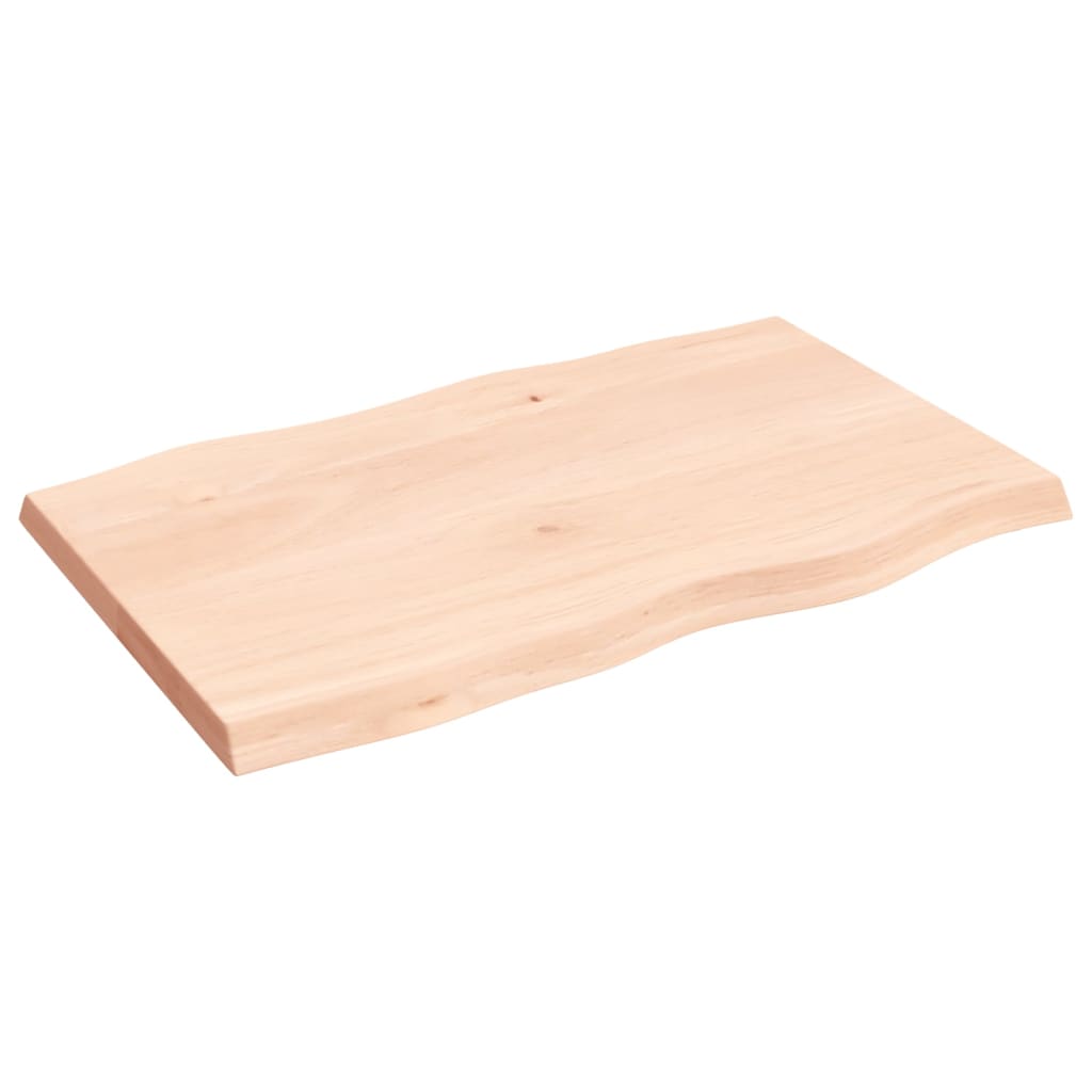 vidaXL Dessus de table bois massif non traité bordure assortie