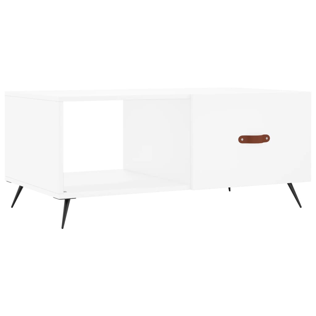 vidaXL Table basse blanc 90x50x40 cm bois d'ingénierie