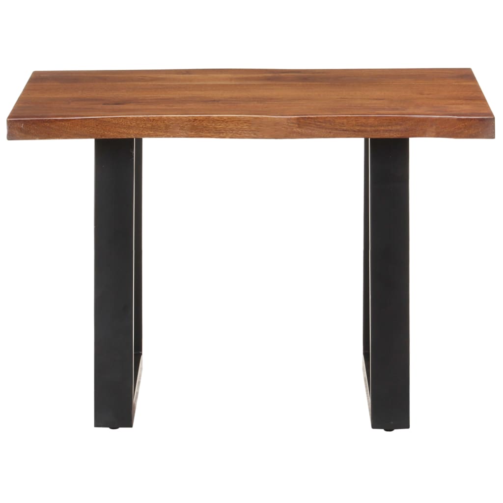vidaXL Table basse avec bord naturel 60x60x40 cm Bois d'acacia massif