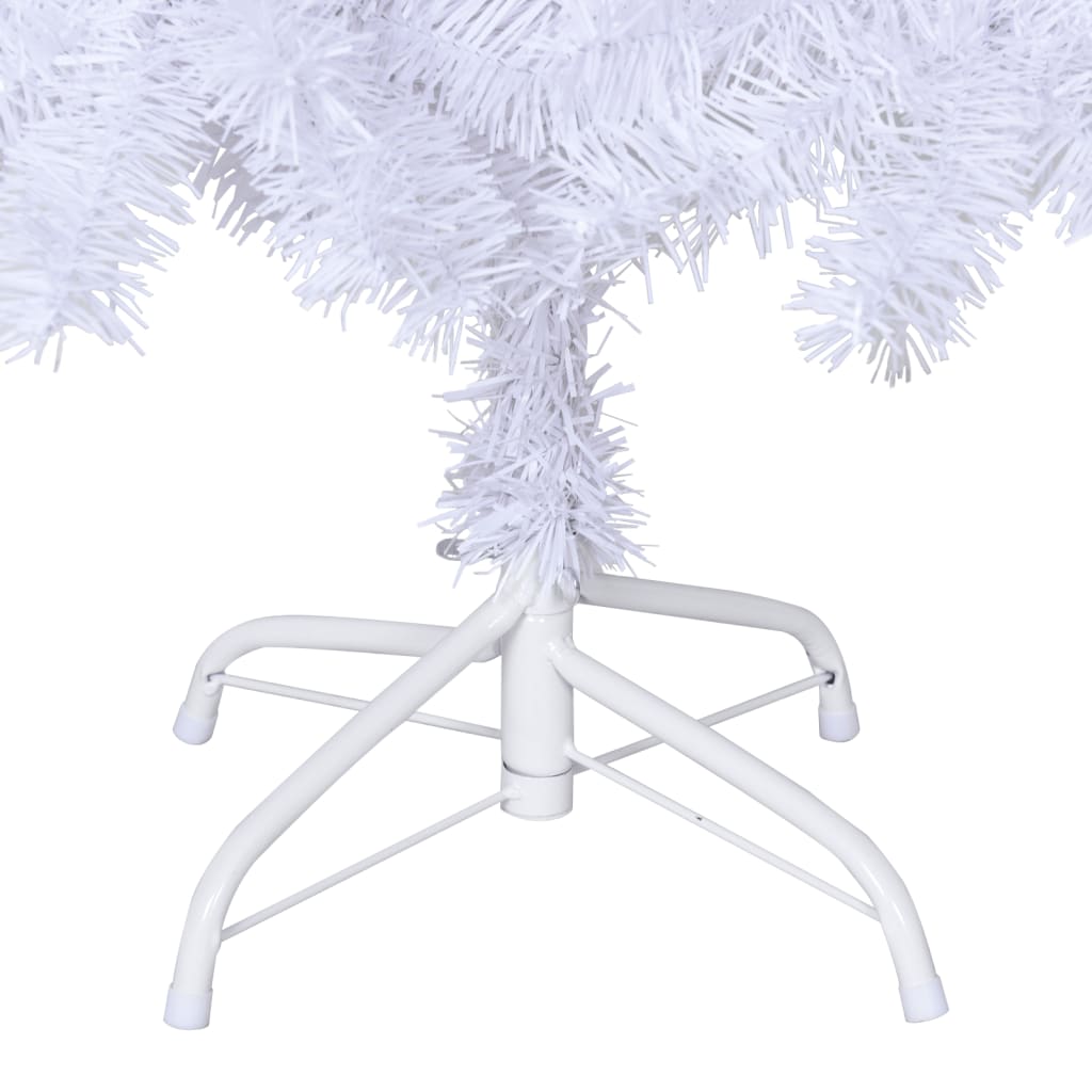 vidaXL Arbre de Noël artificiel avec branches épaisses Blanc 180cm PVC