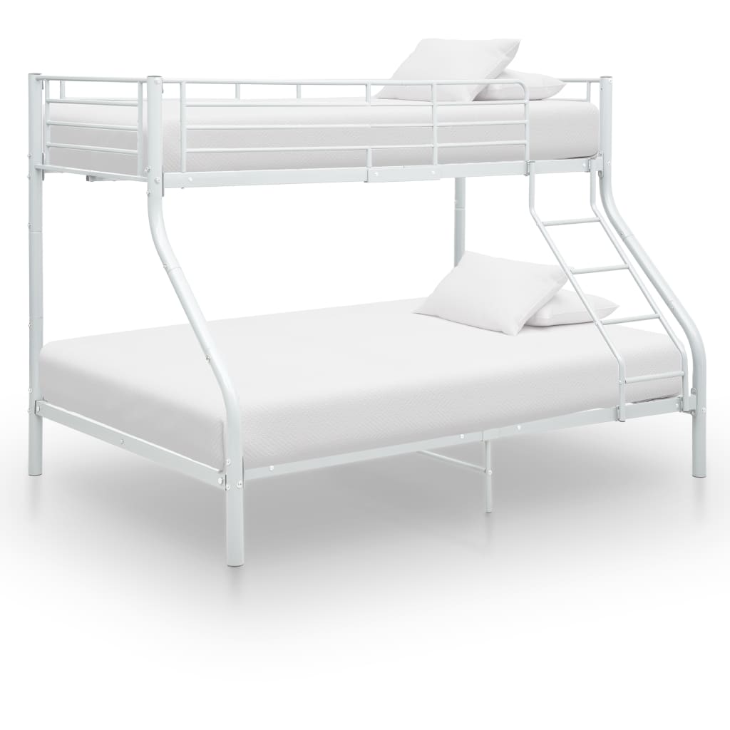 vidaXL Cadre de lit superposé sans matelas Blanc 140x200 cm/90x200 cm