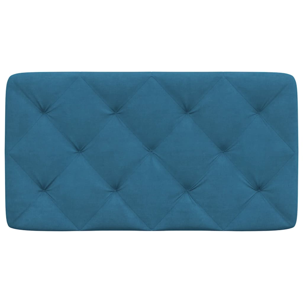 vidaXL Coussin de tête de lit bleu 80 cm velours