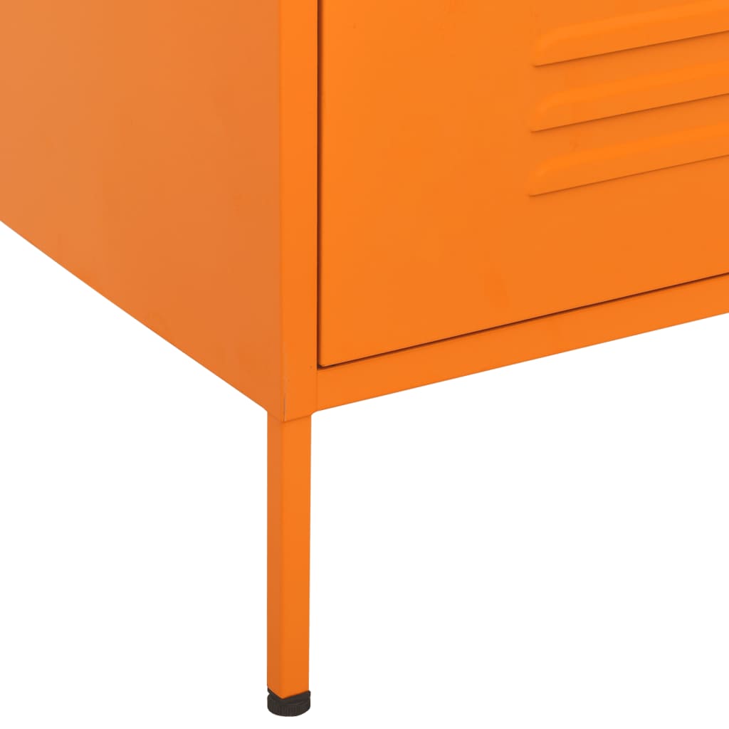 vidaXL Commode Orange 80x35x101,5 cm Acier