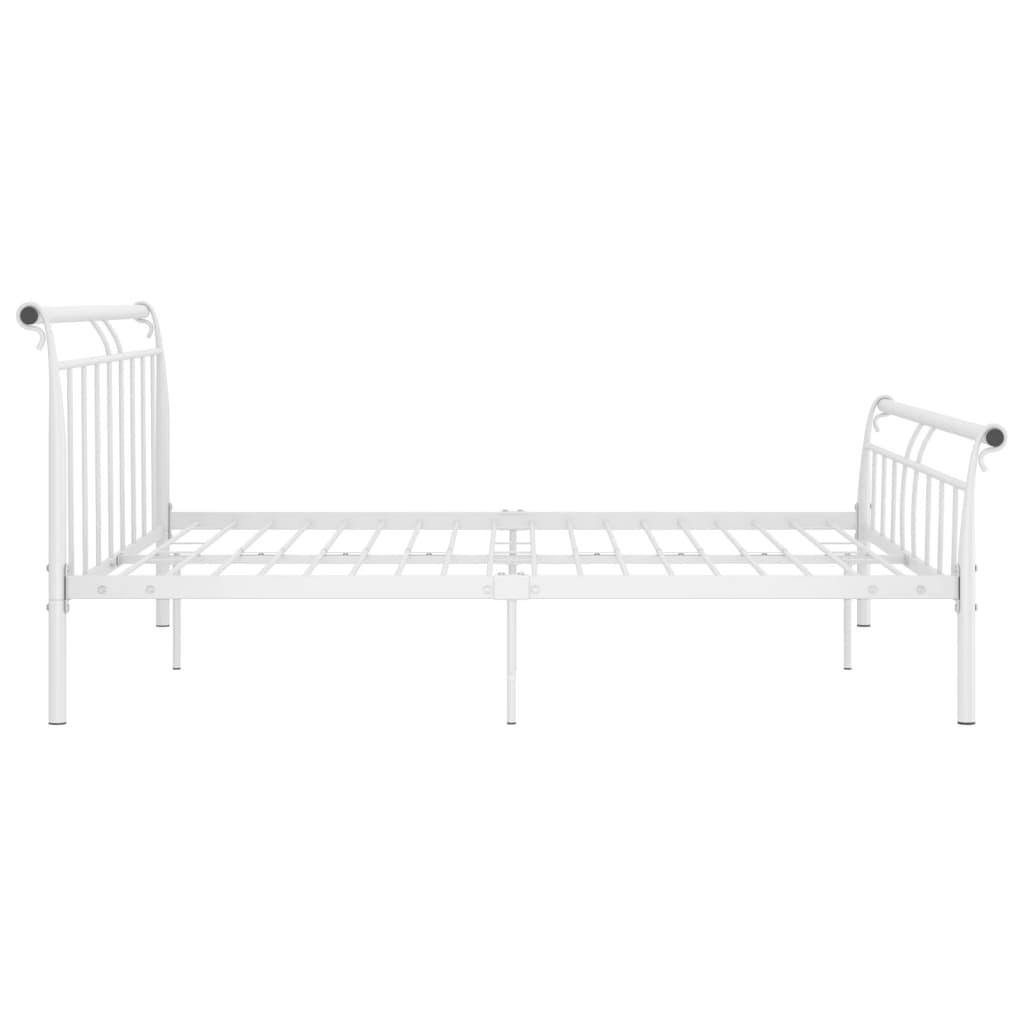 vidaXL Cadre de lit sans matelas blanc métal 160x200 cm