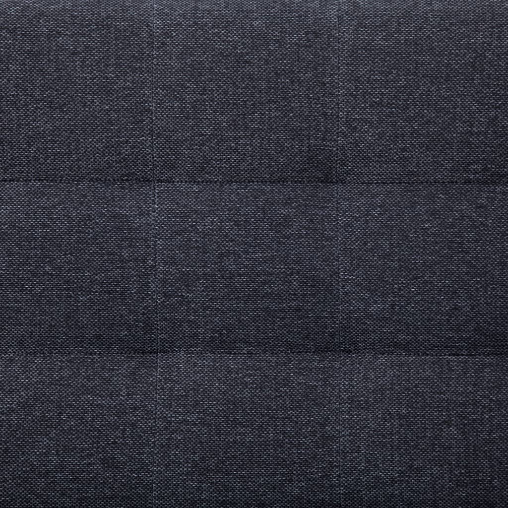 vidaXL Canapé-lit en forme de L Gris foncé Polyester