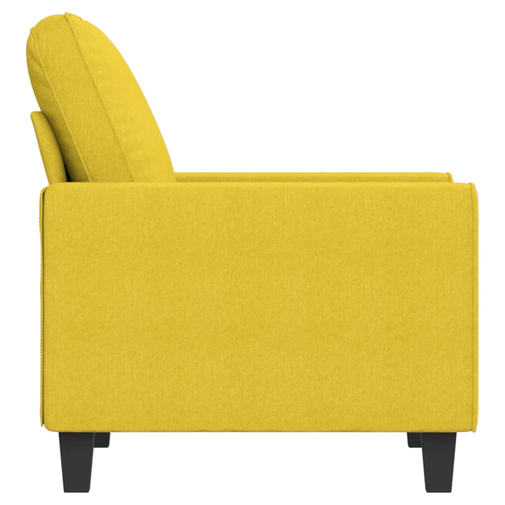 vidaXL Fauteuil Jaune clair 60 cm Tissu