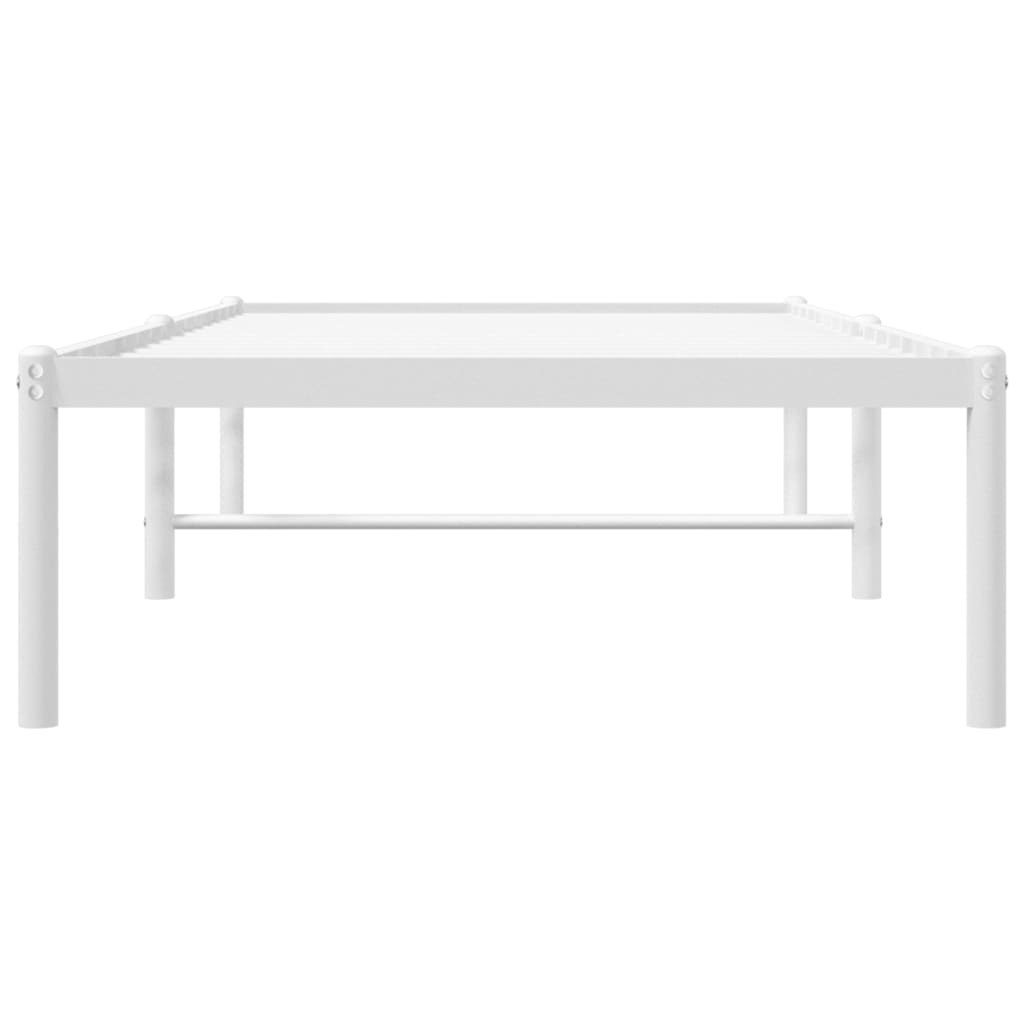 vidaXL Cadre de lit métal sans matelas blanc 75x190 cm