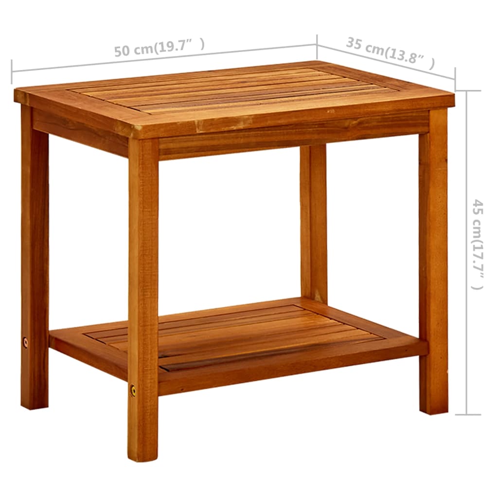 vidaXL Table basse 50x35x45 cm Bois d'acacia solide
