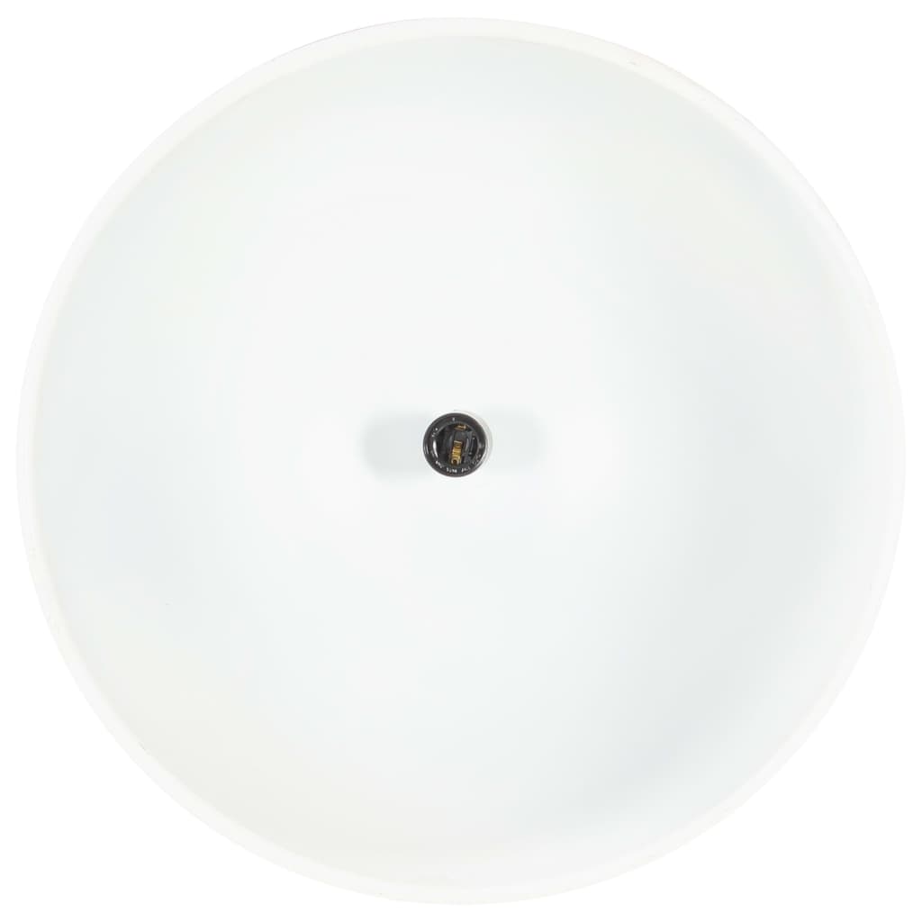 vidaXL Lampe suspendue industrielle Blanc Rond 32 cm E27 Manguier