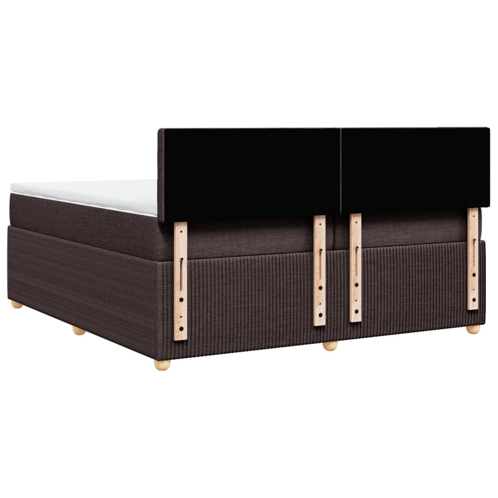 vidaXL Sommier à lattes de lit avec matelas Marron foncé 200x200 cm