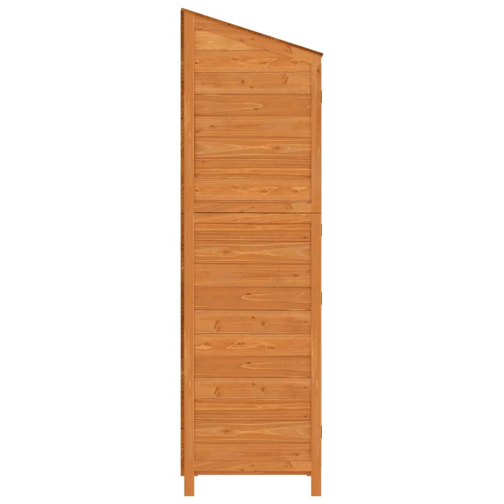 vidaXL Remise de jardin Marron 55x52x174,5 cm Bois de sapin solide