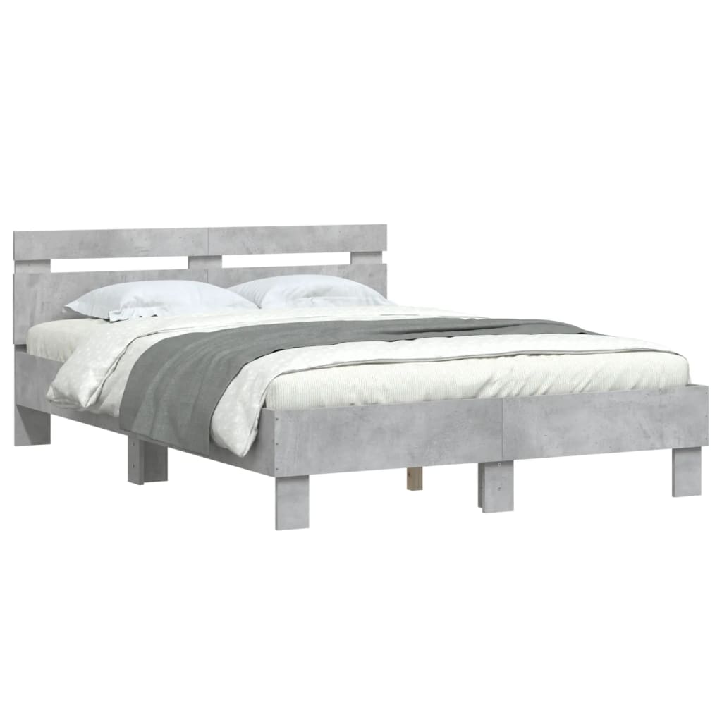 vidaXL Cadre de lit sans matelas gris béton 120x200 cm