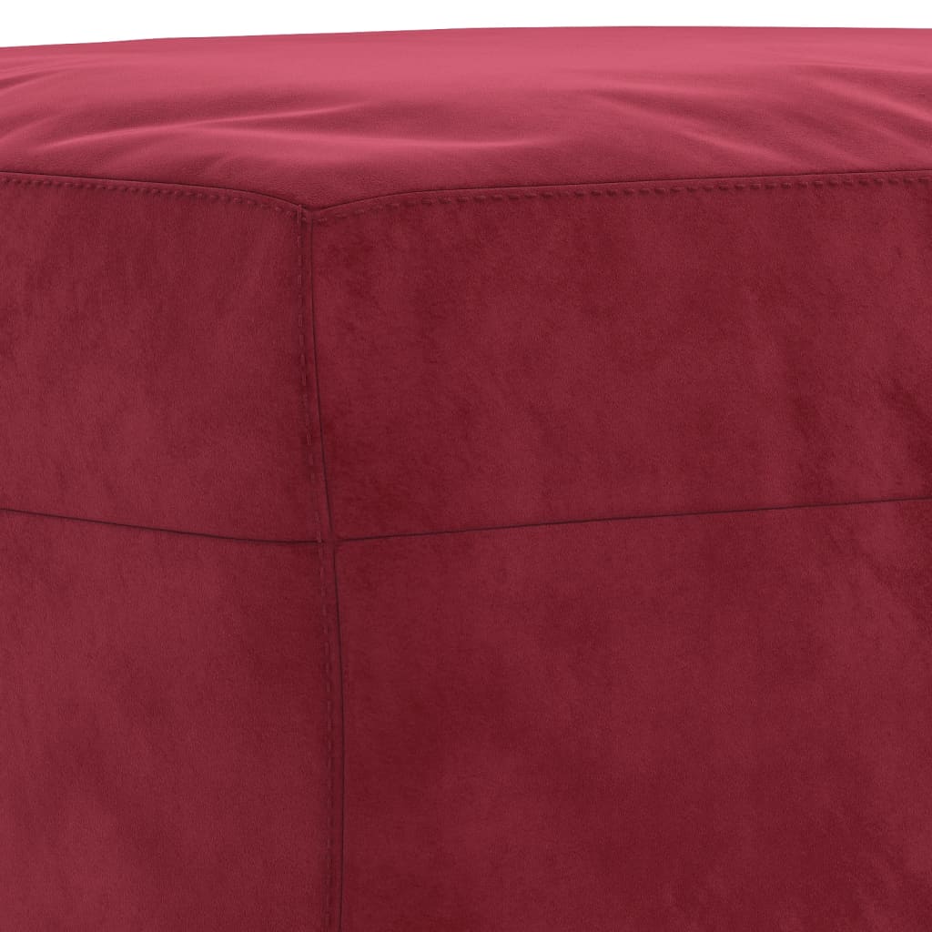 vidaXL Banc Rouge bordeaux 100x35x41 cm Velours