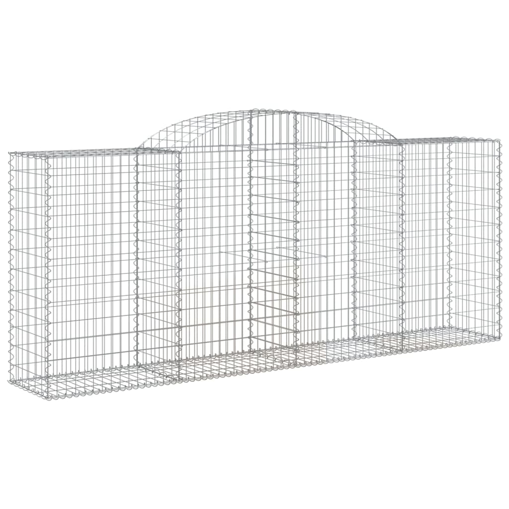 vidaXL Paniers à gabions arqués 10 pcs 300x50x120/140 cm fer galvanisé