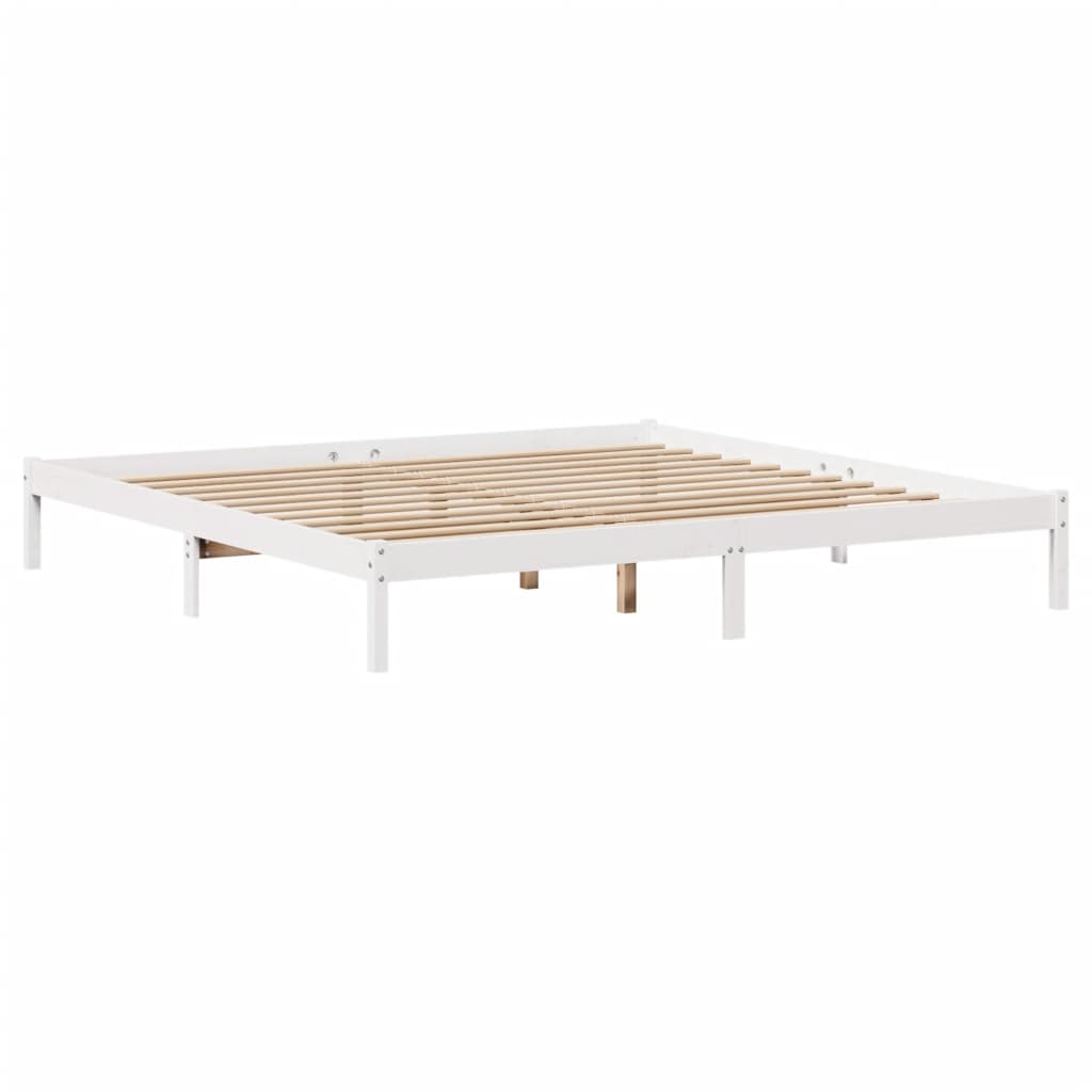 vidaXL Cadre de lit sans matelas blanc 180x200 cm bois massif de pin