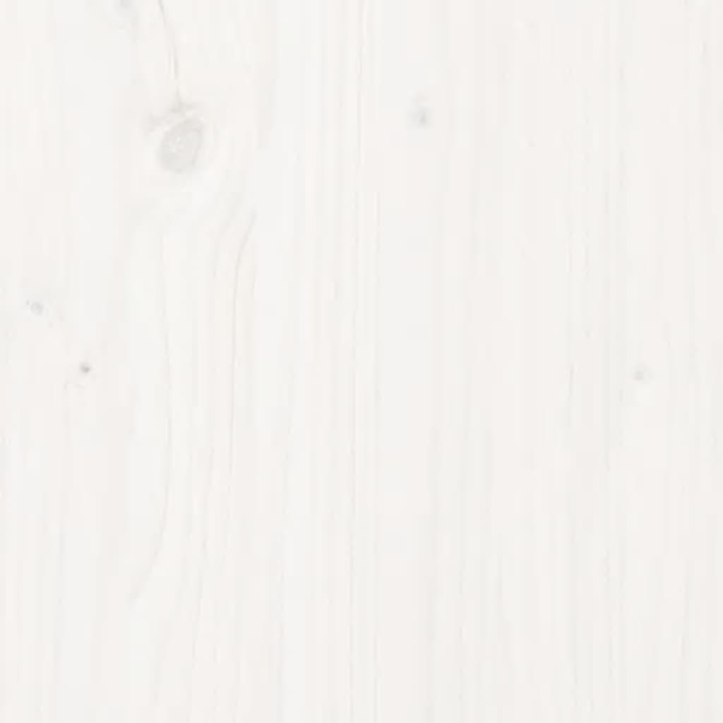 vidaXL Cadre de lit Blanc Bois de pin massif 75x190 cm Petit simple