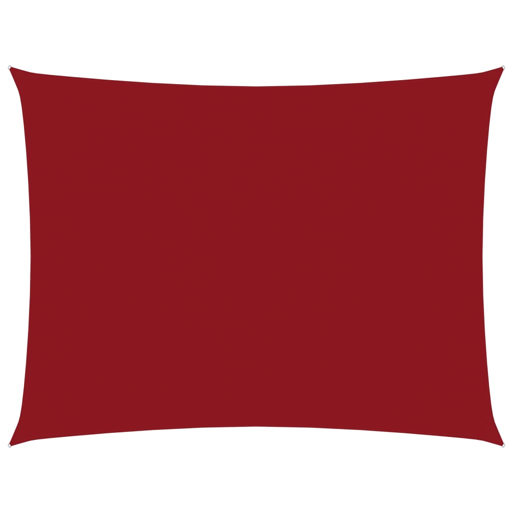 vidaXL Voile de parasol Tissu Oxford rectangulaire 3,5x4,5 m Rouge