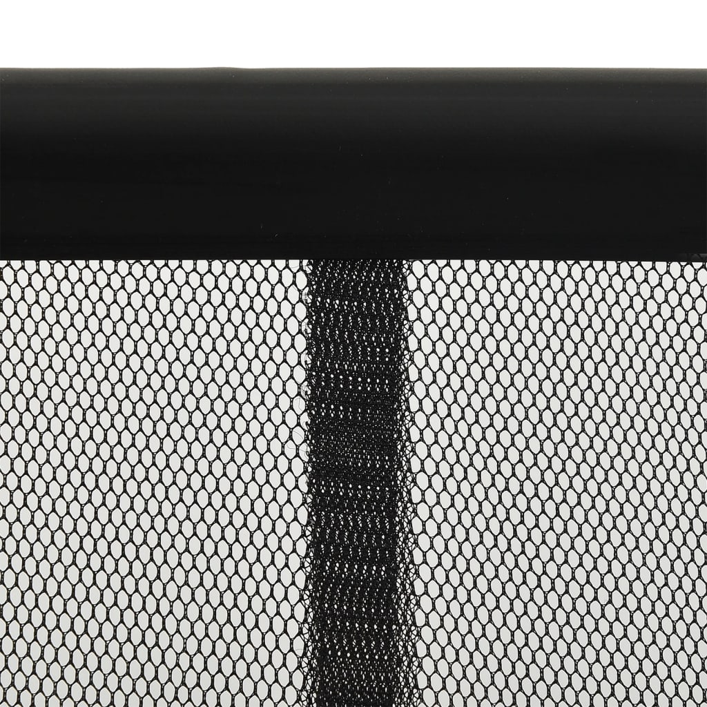 vidaXL Moustiquaire de porte rideau en maille 5 pcs Noir 120x240 cm