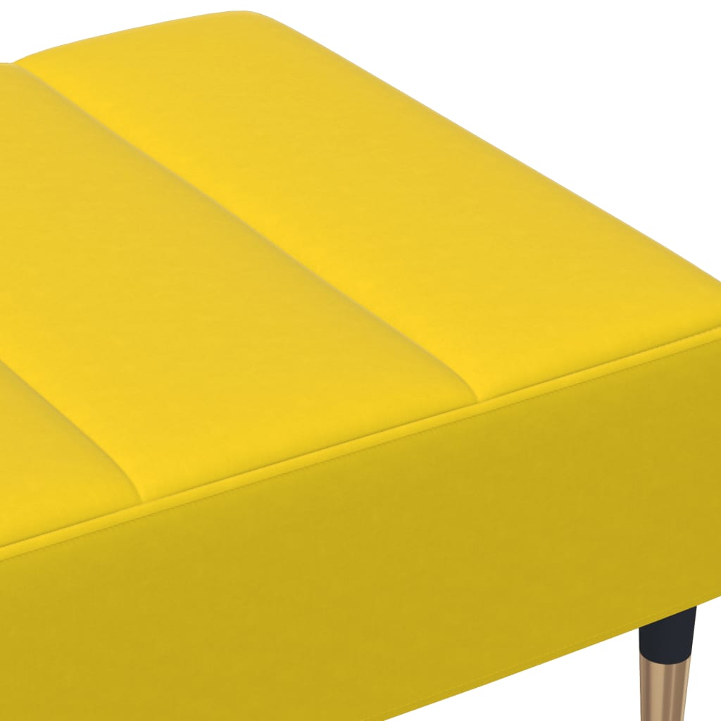 vidaXL Repose-pied jaune 77x55x31 cm velours