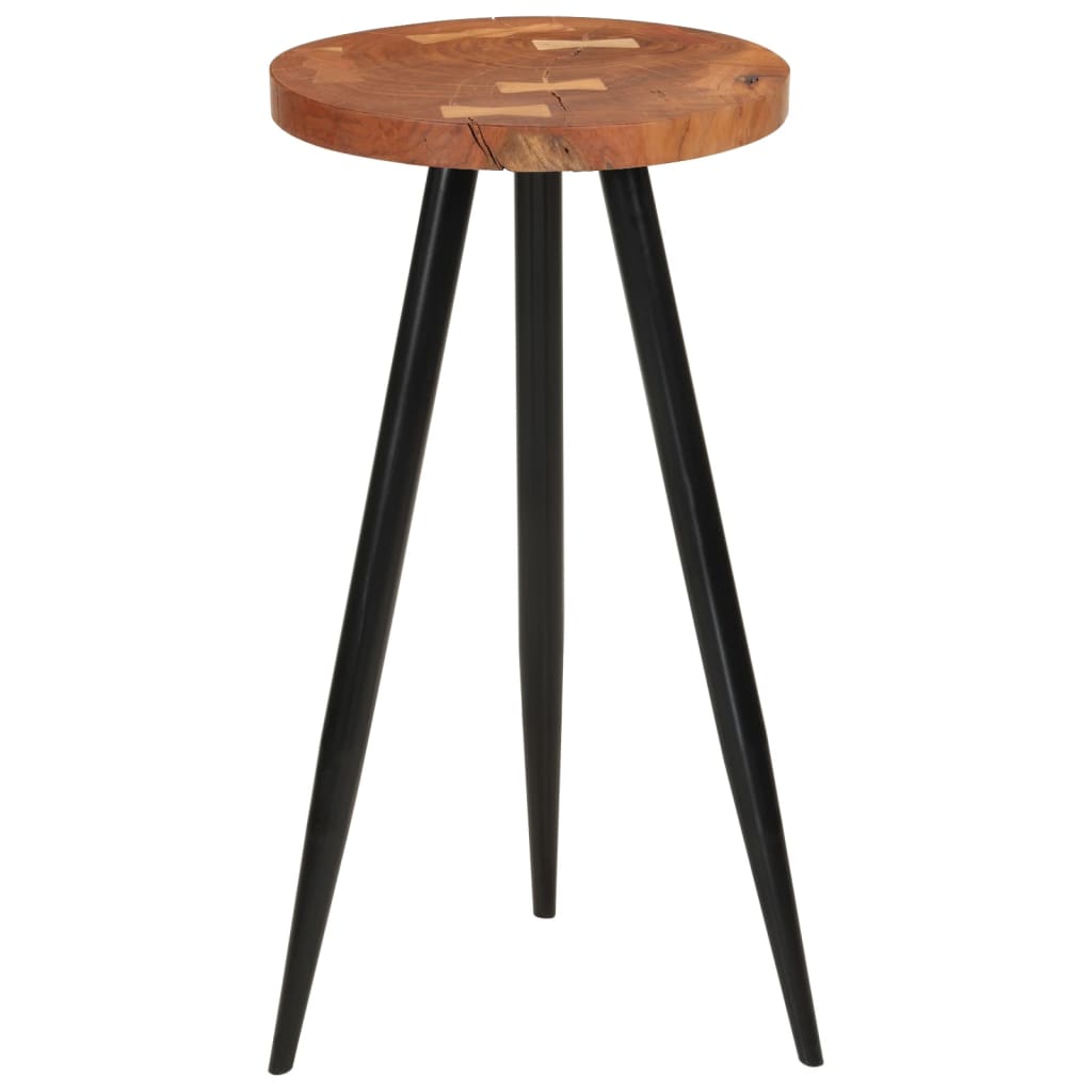 vidaXL Table de bar en rondins Ø53x105 cm bois d'acacia solide
