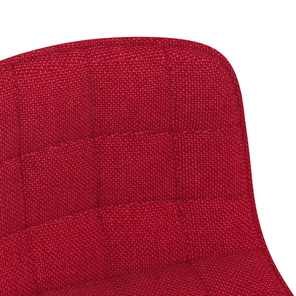 vidaXL Chaises pivotantes de salle à manger 2 pcs Rouge bordeaux Tissu