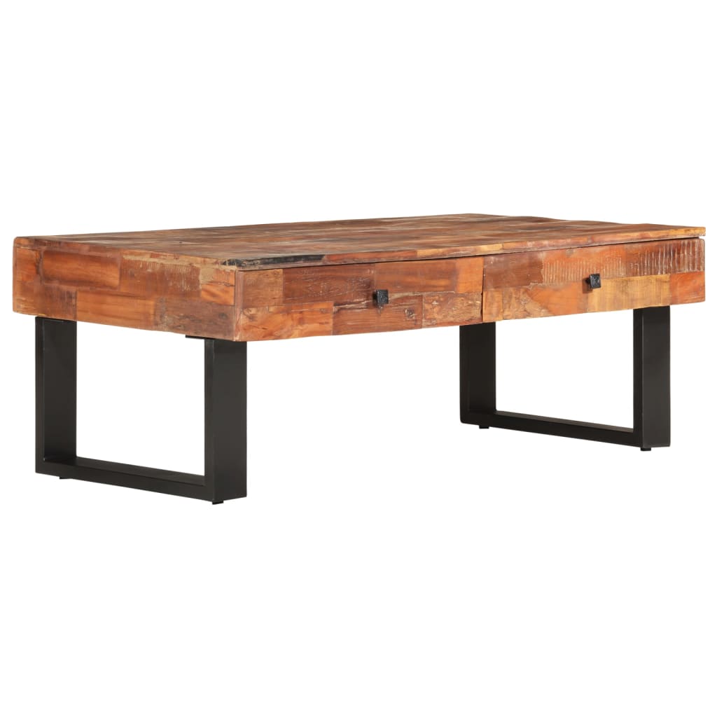 vidaXL Table basse 110x60x40 cm bois de récupération massif