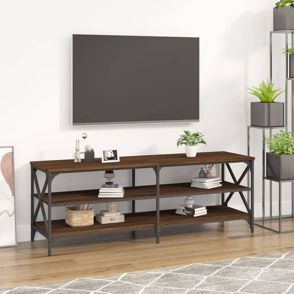 vidaXL Meuble TV chêne marron 140x40x50 cm bois d'ingénierie