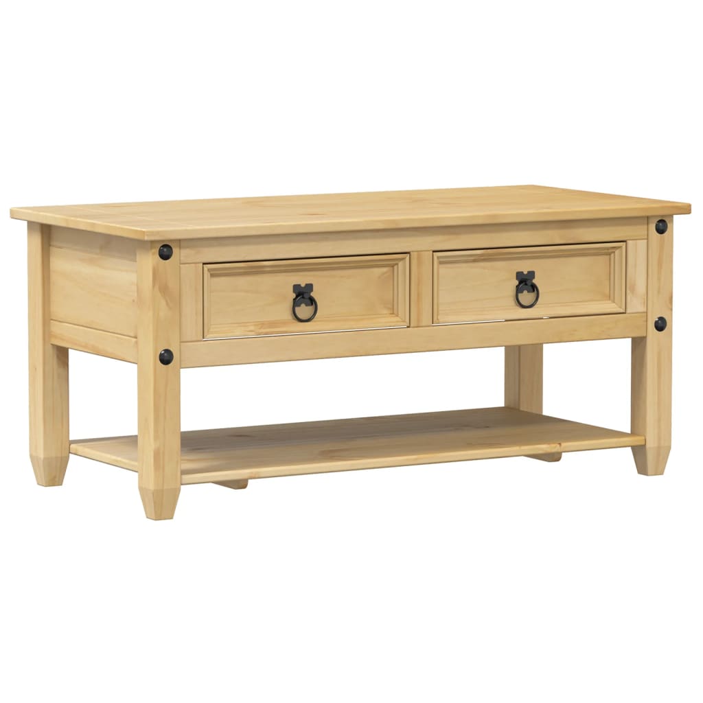 vidaXL Table basse avec tiroirs Corona 100x48x45 cm bois de pin massif