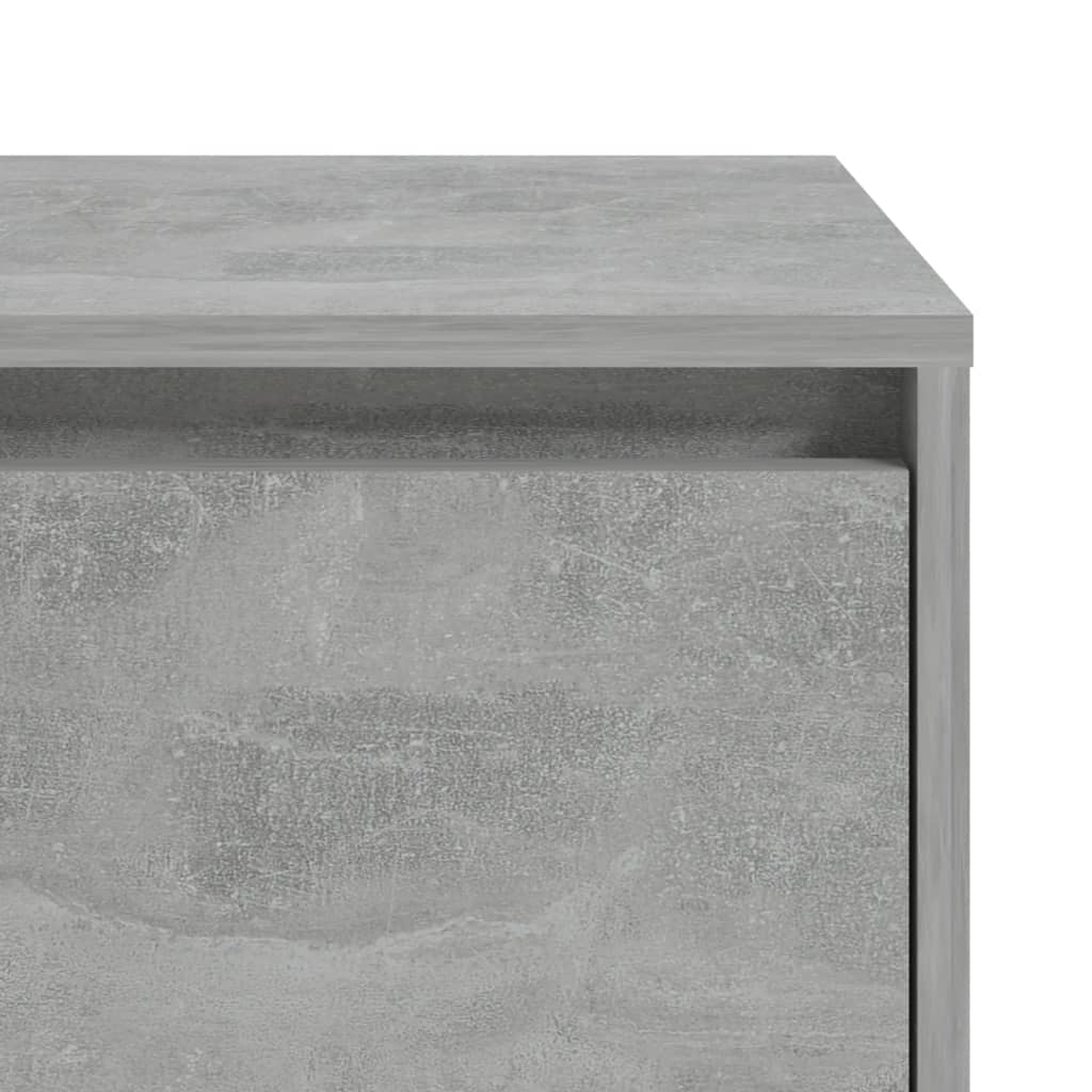 vidaXL Tables de chevet 2 pcs Gris béton 45x34x44,5 cm Aggloméré