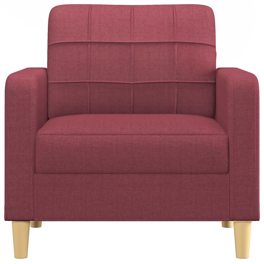 vidaXL Fauteuil Rouge bordeaux 60 cm Tissu