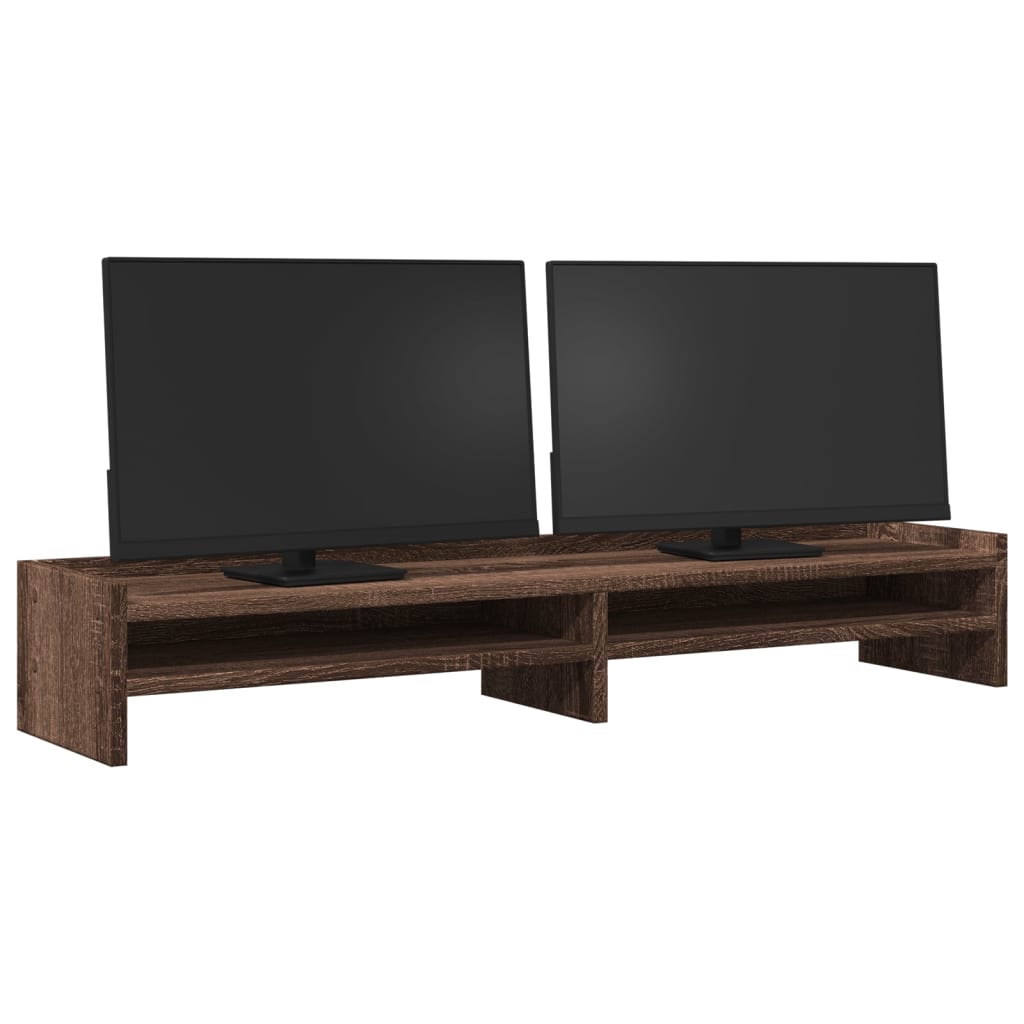 vidaXL Support de moniteur chêne marron 100x24x16 cm bois d'ingénierie