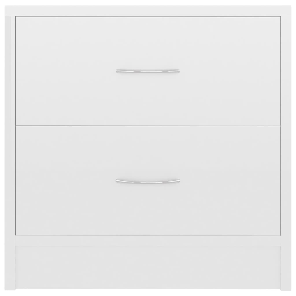 vidaXL Tables de chevet 2 pcs Blanc brillant 40 x 30 x 40 cm Aggloméré