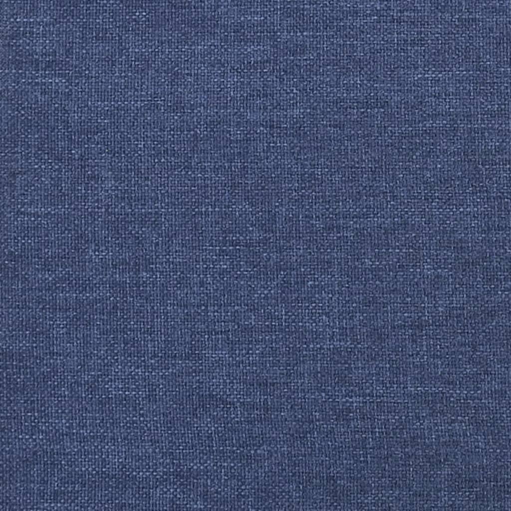 vidaXL Tête de lit avec oreilles Bleu 93x23x78/88 cm Tissu